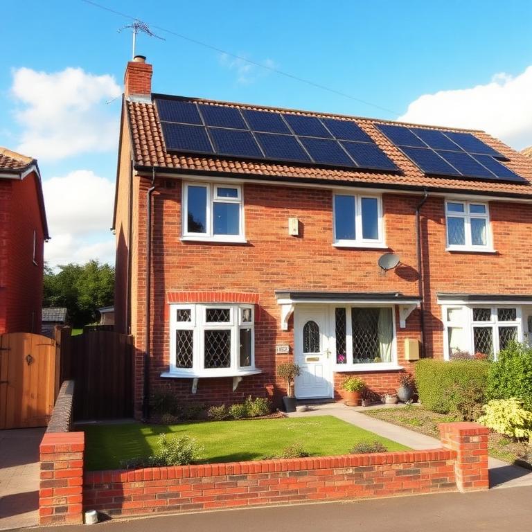 UK home with 9-12 panels solar installation